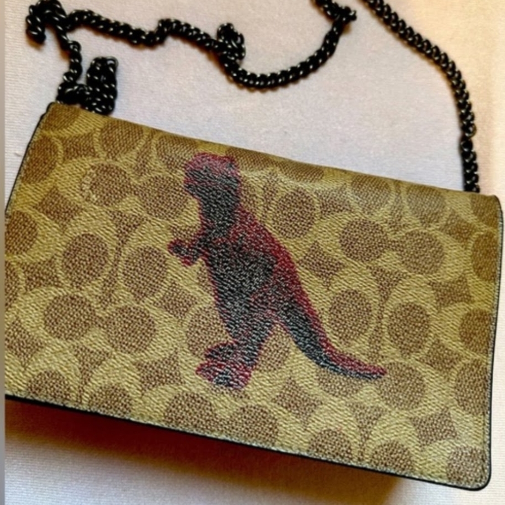 Coach x Sui Jiang Signature Clutch Chain Foldover Bag